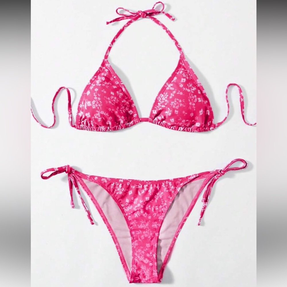 Pink Floral Bikini Set NWOT